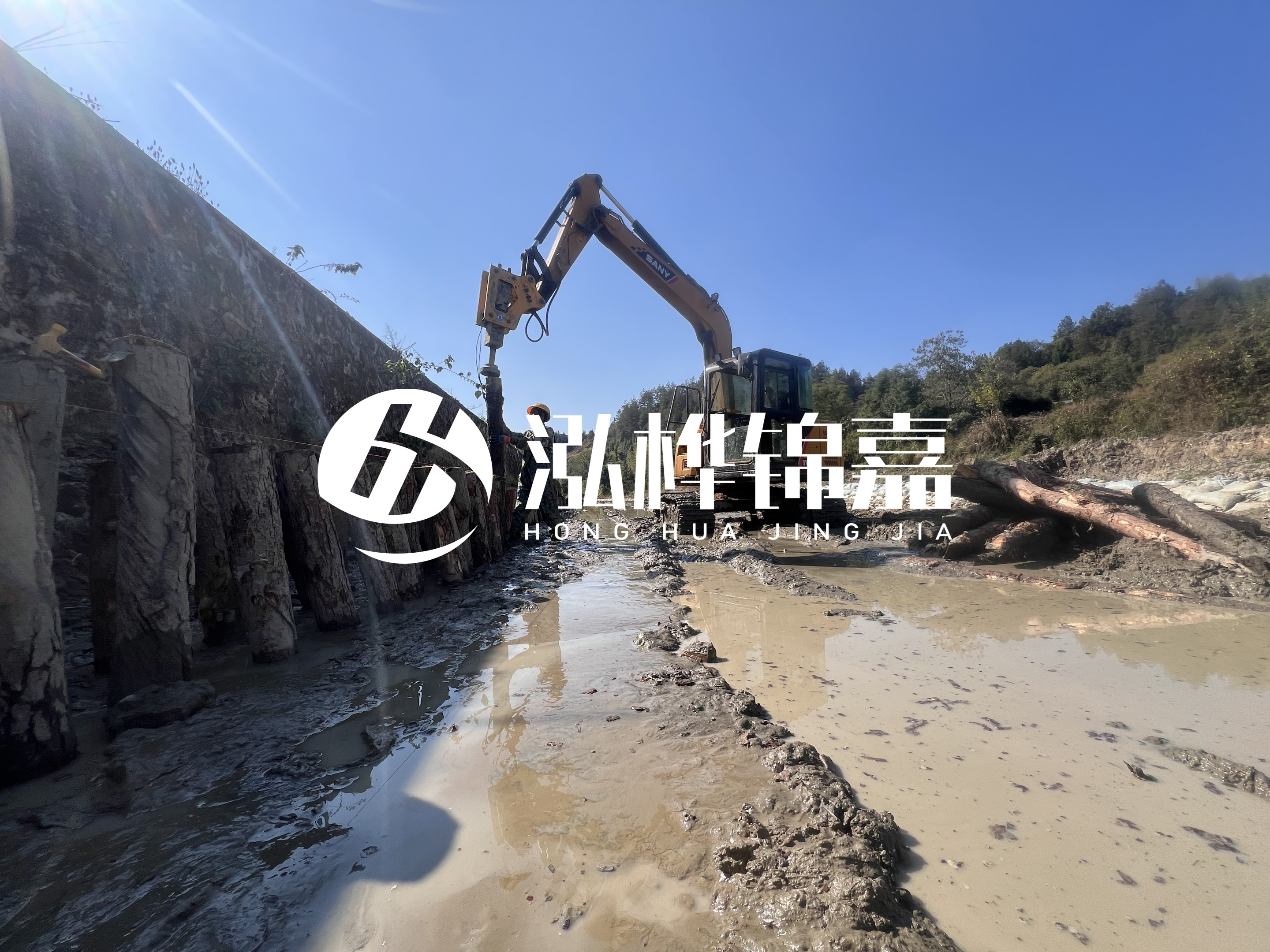 河里打樁起什么作用-河道里打木樁好還是水泥樁好？