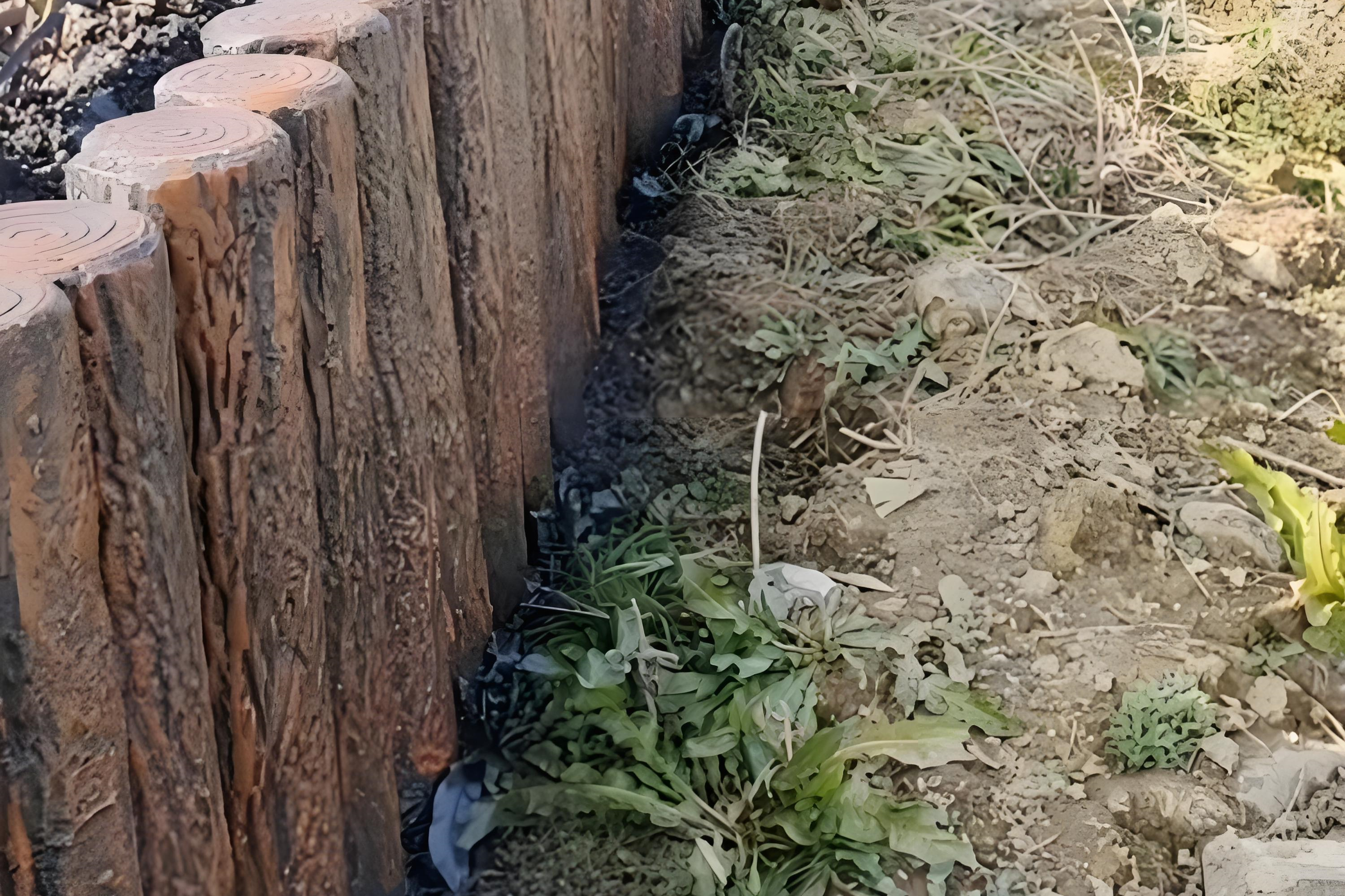 水泥樁批發(fā)廠家泓樺錦嘉-水泥仿木樁表面的紋理是如何制作出來的？